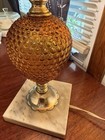 Fenton Amber Diamond Quilted Amber Glass   Stunning  