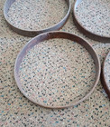 Vintage 4 Cast Iron Rings 7  Rusty Steam Punk Antique Salvage Garden