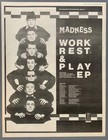 Madness 1980 Original Poster Advert Work Rest   Play Ep Vintage 2 Tone Ska Stiff