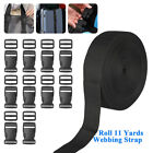 1 Inch 11 Yards Nylon Heavy Webbing Strap W 10 Set Plastic Buckle slides Release