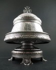 Antique Meriden B  Co  - Butter Dish - Victorian Quad Silver Dome Top - C 1880 s