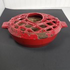 John Wright Cast Iron Wood Stove Steamer Lattice Top Humidifier Antique Vintage