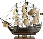 Sailingstory Wooden Pirate Ship Model Black Pearl Sailing Ship Sailboat Decor   