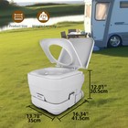 Portable Travel Toilet Rv Potty 2 6 Gallon Detachable Tank   Handle Flush Pump