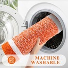 Orange Bathroom Rugs Sets 3 Piece Bathroom Shower  With U-shaped Contour