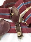 Mens Vintage Sock Garters Braces Suspenders Elastic Stripe 40s Swing Wwii Red
