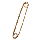 Gold Filled Safety Pin Brooch Large Heavy Duty Metal Craft Sewing Accessory