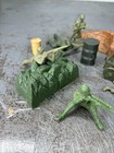 Vintage Toy Soldier Diorama Playset Mixed Group Timmee Marx War Scene Lot