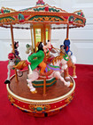 Vintage Mr  Christmas Disney  a Mickey Holiday Go Round  Carousel  Minnie Donald
