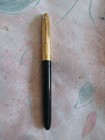 Sheaffer Crest Gold Electroplated Cap  Black Barrel Roller Ball Pen Usa Made