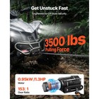 Uimoso 3500 Lbs Electric Winch For Atv utv With 12v Synthetic Rope And Control