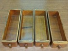 4 Antique Singer Treadle Sewing Machine Wood Cabinet Drawers Curved  d  Front