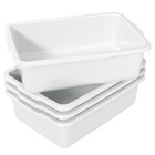 Idotry 32 L Large Commercial Bus Box  4 Pk Plastic Bus Tubs For Restaurant White