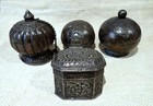 Betel Lime Boxes Collection Bronze Silver Thailand Cambodia Burma Antique