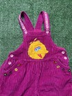 Vintage Sesame Street Big Bird Corduroy Magenta Overalls
