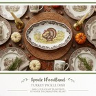 Spode Woodland Turkey Pickle Dish   Perfect For Thanksgiving Table
