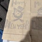 Vintage Mcm Pure Linen Embroidered Tea Towels Christmas New Year
