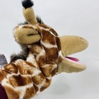 Aurora Giraffe Hand Puppet Brown 10  Soft Toy Safari Animal Plush Moving Mouth