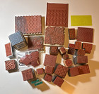 54 Pcs  Mixed Lot Rubber Stamps Background Floral Geometric Decorative