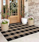 Outdoor Rug 3 x5 black And Tan Buffalo Checkered Rug 35 4   X 59   Khaki Black