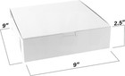 Mt Products White Cookie Box - 9  X 9  X 2 5  Bakery Boxes - Pack Of 250