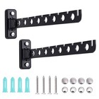  Stainless Steel Foldable Clothes Hanger Rack  Wall Mounted Drying Rack Black