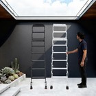 Wall Mounted Folding Ladder Telescoping Step Ladders Retractable Folding Stair    