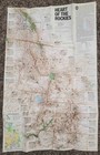 National Geographic Original Jul 1995 Map Of The Heart Of The Rockies 