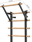 Dht Wood Stall Bar  Swedish Ladder Suspension Trainer With 9 Strategic Rods  For