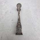 Antique German 830 Silver Sugar Tongs - Ornate Hildesheimer Rose Pattern - 4 