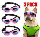 3x Uv Anti-wind Glasses Sunglasses Doggles Pet Dog Goggles Eye Wear Protection