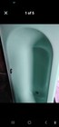 Antique Cast Iron Jadeite Ming Green Porcelain Bathtub