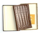 Vintage Cities Service Company Note Pad Holder Faux Alligator 