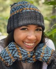 Dream In Color Classy Diamond Hat   Mitts Knitting Kit No Download Code 