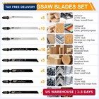 50pcs Jigsaw Blades Set  Sharp And Durable T-shank Jig Saw Blades For Wood  Meta