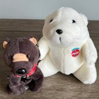 Coca-cola Polar Bear   Brown Bear With Coke Bottle Plush Set