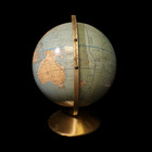 Vintage Rand Mcnally Political World Globe Double Axis 12 Inch Metal Base Stand