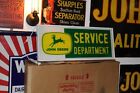 Scarce 1960s John Deere Reverse Painted Lighted Sign Dualite New Old Stock W Box