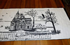 Cynthia Rowley Table Runner 16 X 90 Halloween Haunted House Spooky Bats Skeleton