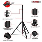 5 Core Speaker Stand Tripod Pair Floor Heavy Duty Adjustable Up To 72 Inch Dj