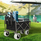 Fishing Cart Beach Wagon With Rod Holders Big Wheels 9  Tires For Sand 500lbs