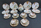 Rare Antique Kutani Japanese Porcelain Tea Set Circa 1910