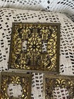 Vintage Metal Brass Boho Shabby Chic Outlet Switch Wall Plates Lot Of 3