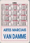 1995 Jean-claude Van Damme Portuguese Pocket Calendar 10 X 7 Cm   4  X 2 75    7