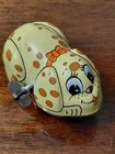 Vintage Japanese Tin   Plastic   Yone   Wind Up Jumping Spotted Dog 