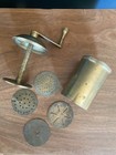 Vintage Brass Pasta  Cookie Press  4  Inserts  India  Used Condition