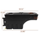 Truck Bed Storage Box Pair For Tundra 2007-2020 Right Side Rear Black