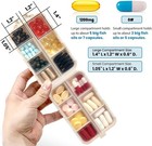 3 Pack  14 Grids Travel Pill Organizer Box With Labels - Travel Medicine Case