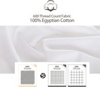 Full Size Fitted Sheet Only White  100  Egyptian Cotton 600 Thread Count  16    