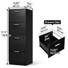 4 Drawer Vertical Wood Filing Cabinet Organizer File Cabinet Office Storage Home